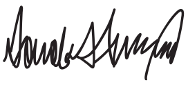 Unterschrift Donald Trump